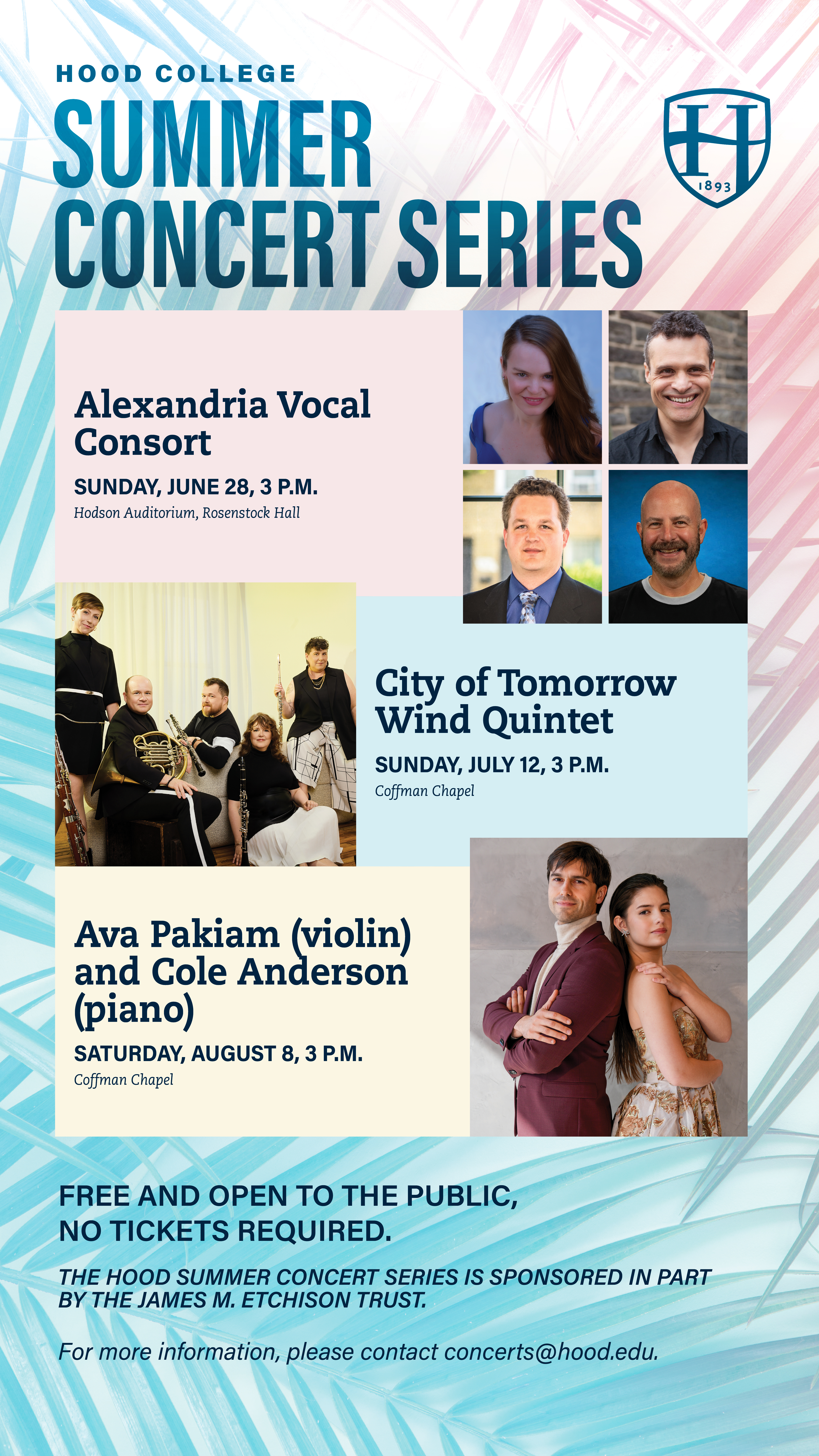 Summer Concert Series Hood College Digital Graphic