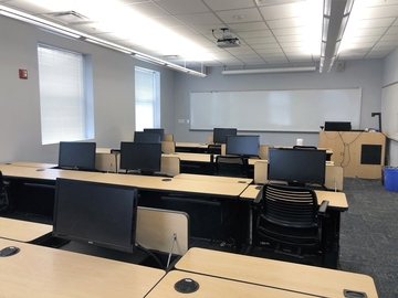 Modern classrooms with smart multimedia technology