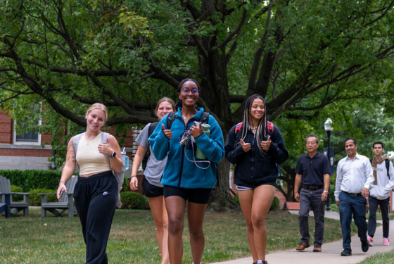 Happy students