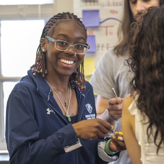 Student in a lab