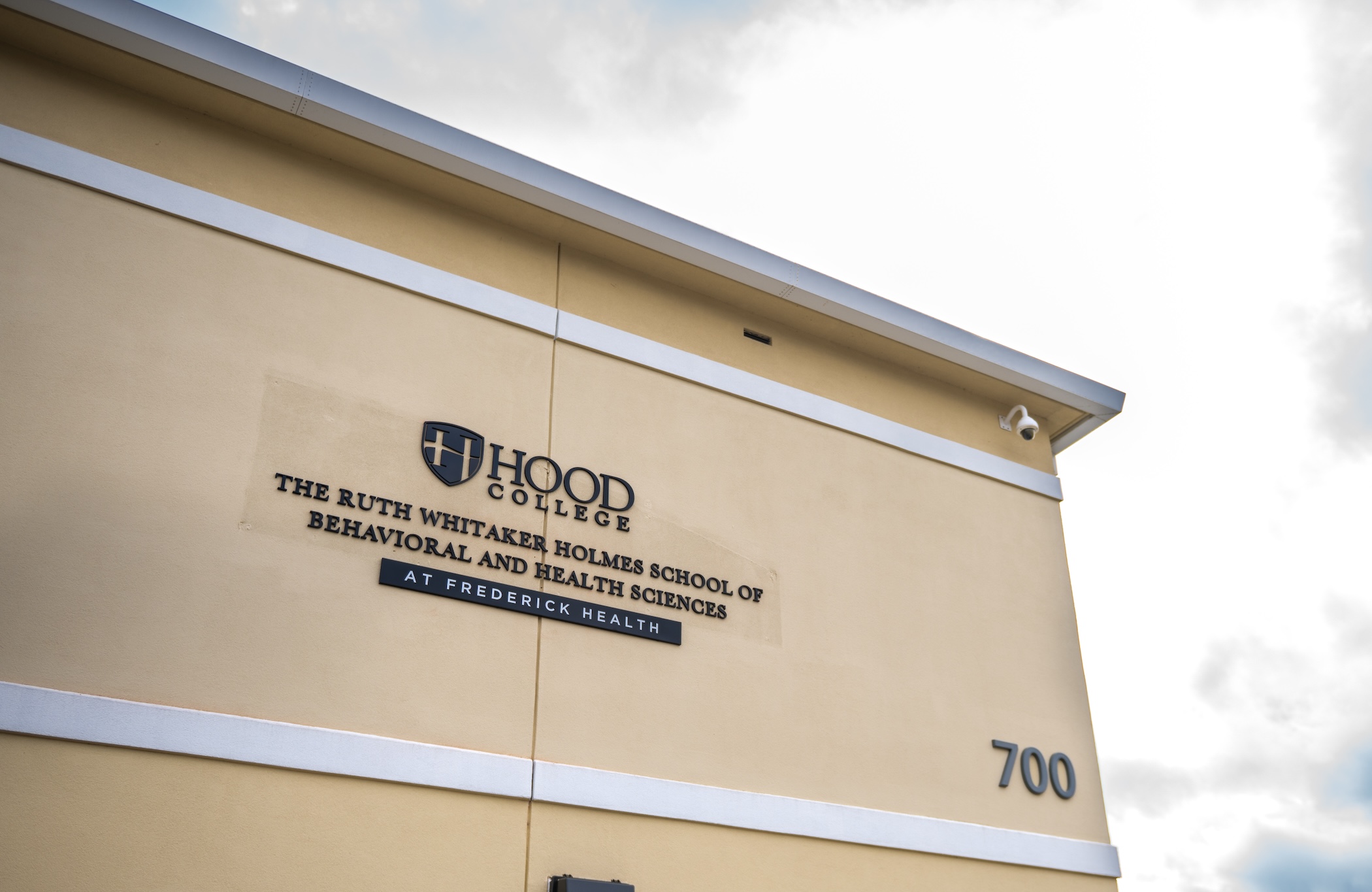 The front entrance of the Ruth Whitaker Holmes School of Behavioral and Health Sciences