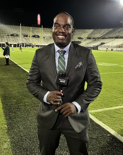 Brandon Green reporting on the field.