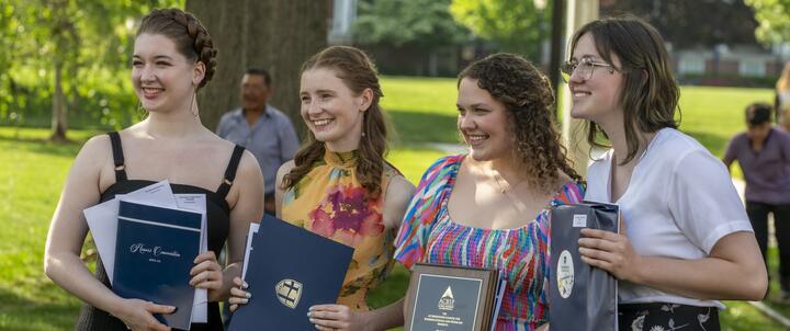 Students with awards at Honors Convocation